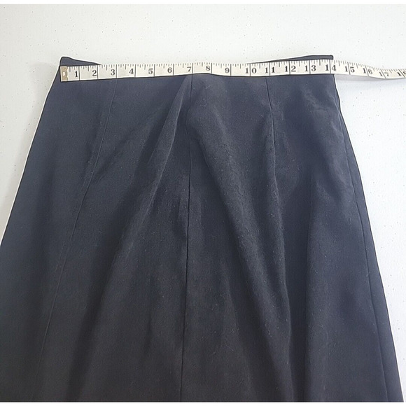 Croft & Barrow Black Straight Side Slit Career Casual Midi Skirt Women's Size 10 - Picture 5 of 11